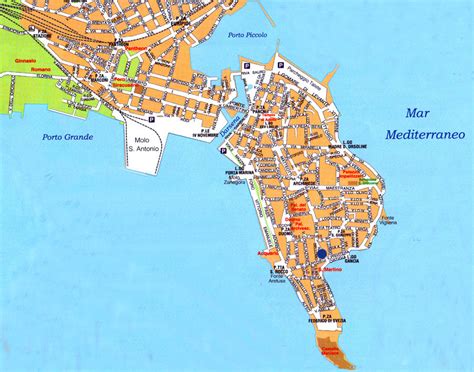 Map Of Ortigia | Adams Printable Map