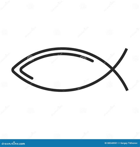 Ichthys symbol icon stock illustration. Illustration of holy - 88548501