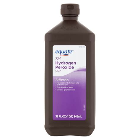 Equate 3% Hydrogen Peroxide USP Antiseptic, 32 fl oz – Walmart ...