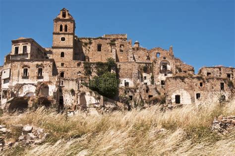 The lost village of Craco stock photo. Image of stonewall - 114434836