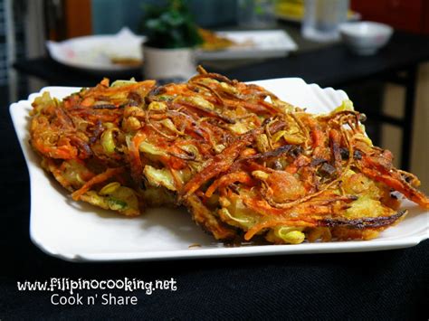 Filipino Crispy Ukoy (Shrimp Fritters) - Cook n' Share - World Cuisines