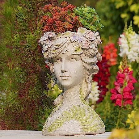 Amazon.com : DiliComing Lady Head-Planters Face-Planters Pot - 10 Inch Outdoor Planter with ...