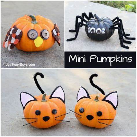 Easy Pumpkin Decorating Ideas - Frugal Fun For Boys and Girls