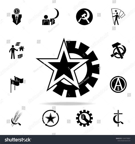 Communist Star Mechanism Icon Detailed Set Stock Vector (Royalty Free ...