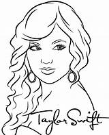 Taylor Swift Printable coloring page Pop Stars sketch template