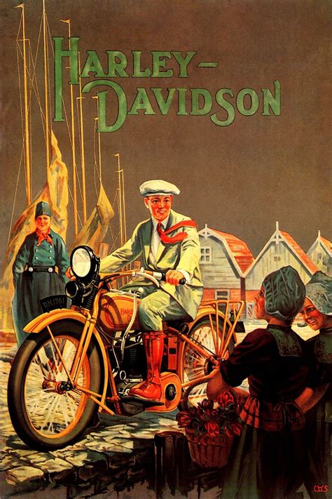 Harley Davidson American Motorcycle In Netherlands Motorbike Travel ...