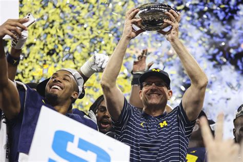 Michigan Coach Jim Harbaugh Reacts to 43-22 Win Over Purdue in Big Ten ...