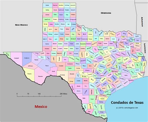 Mapa De Texas Completo