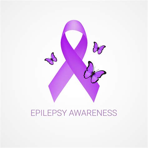 Epilepsy awareness. Purple ribbon and butterflies. Vector 28294398 Vector Art at Vecteezy