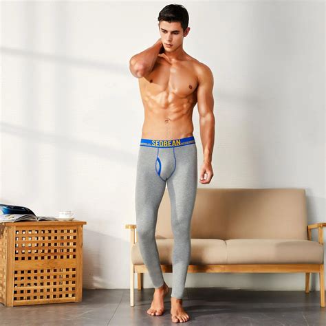 Mens Long Underwear Cotton Thermal Clothing Compression Underwear Men ...