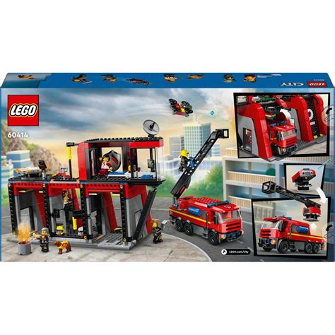 LEGO City 60414 Fire Station with Fire Engine Set | Smyths Toys UK