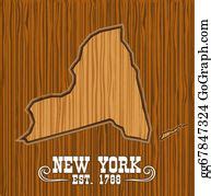 5 New York Wood Map Clip Art | Royalty Free - GoGraph
