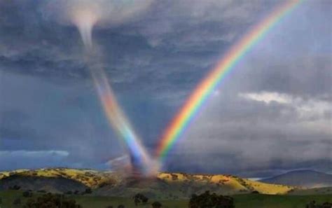 Rainbow colored tornado! | Amazing nature, Nature, Beautiful nature