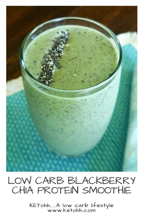 Low Carb Blackberry Chia Protein Smoothie | KETohh | Ideal for LCHF and ...