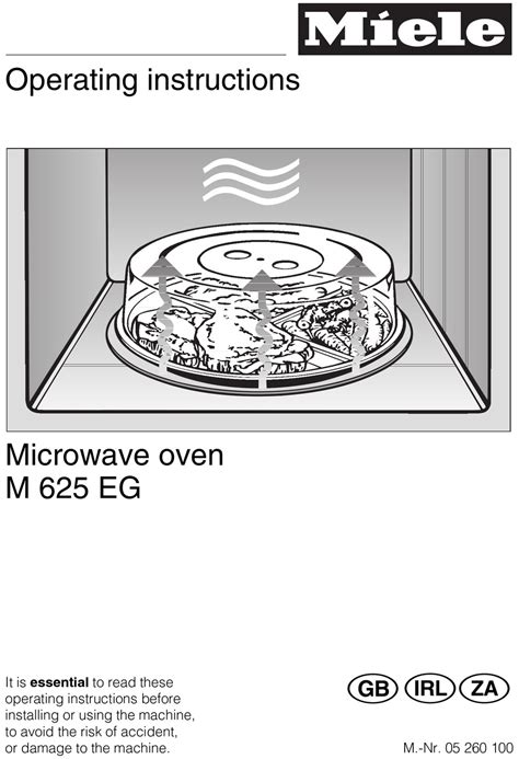 MIELE M 625 EG OPERATING INSTRUCTIONS MANUAL Pdf Download | ManualsLib