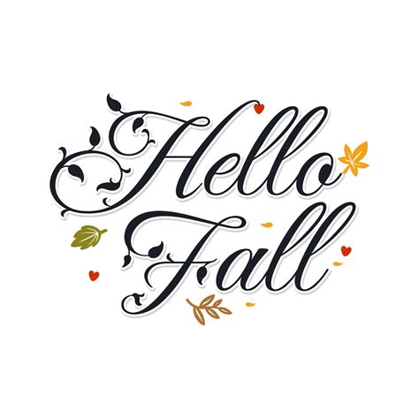 Hello fall vector art Icon graphics illustration 11080923 Vector Art at ...