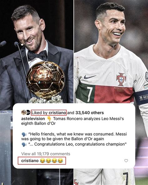 ronaldo replied to messi winning the ballon d’or with laughing emojis - Sports - Nigeria