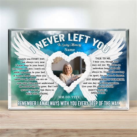 Personalized Sympathy Gift Memorial Photo Acrylic Plaque - Oh Canvas