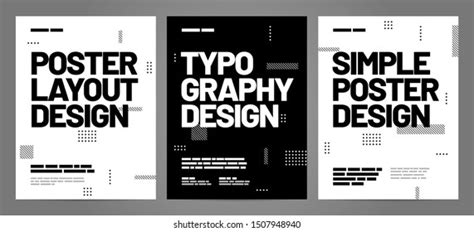 Simple Template Design Typography Poster Flyer Stock Vector (Royalty ...