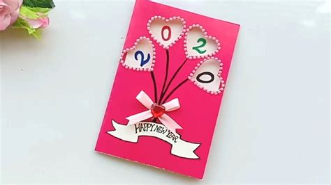 Beautiful Handmade Happy New Year 2020 Card Idea / DIY Greeting Cards ...