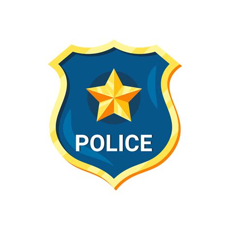 police badge vector isolated on white background 23810334 Vector Art at ...