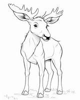 Moose Coloring Pages sketch template