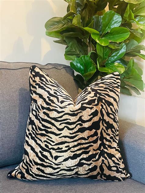 Zebra Print Cushion Covers Velvet Zebra Stripe Pillow Cover - Etsy