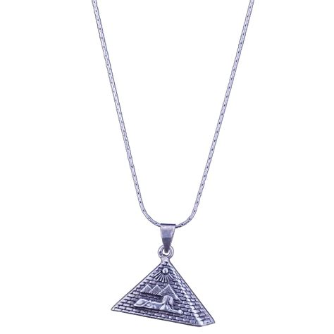 Pyramid Necklace |Pyramid Pendant | Silver Egyptian Pyramid