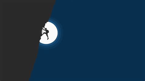 person climbing distance with moon illustration #mountain #4k 5k ...