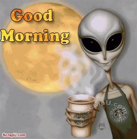 Halloween Good Morning GIF - Halloween Good Morning Alien - Discover & Share GIFs