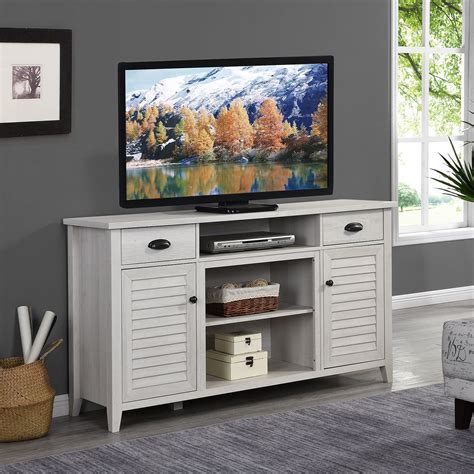 Gramercy Way 60'' Tv Stand in Antique White Finish - Walmart.com