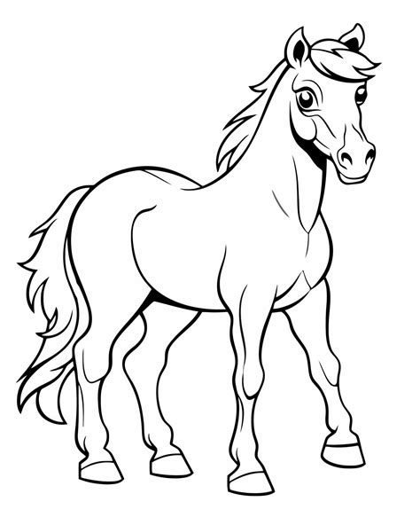 caballo para colorear página 22043335 Vector en Vecteezy