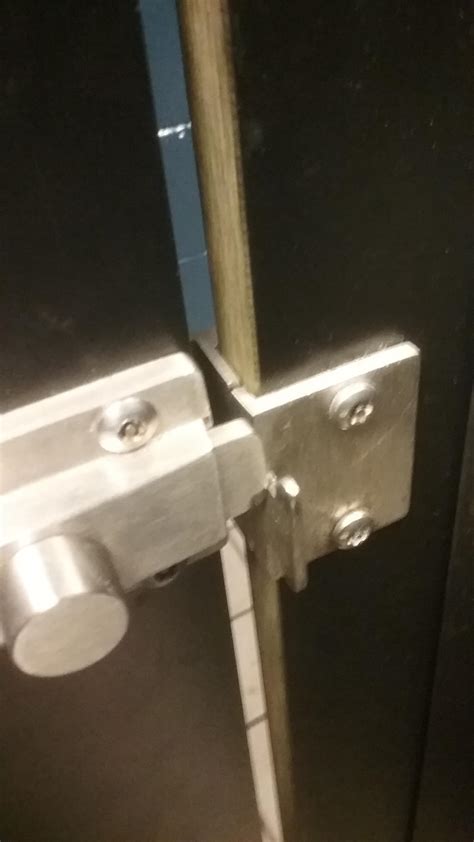 Bathroom Stall locks that just don't fit... : r/mildlyinfuriating