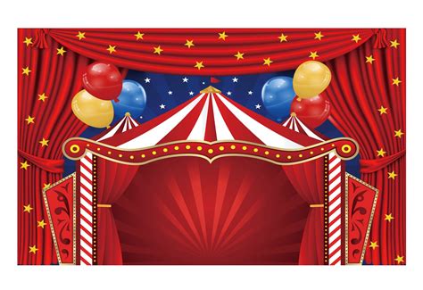 Buy Funnytree Big Top Circus Theme Party Backdrop Carnival Carousel Red Tent Baby Shower ...