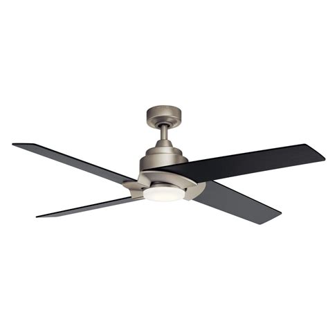 Kichler Malay 52-in Brushed Nickel Led Indoor Downrod Ceiling Fan with ...