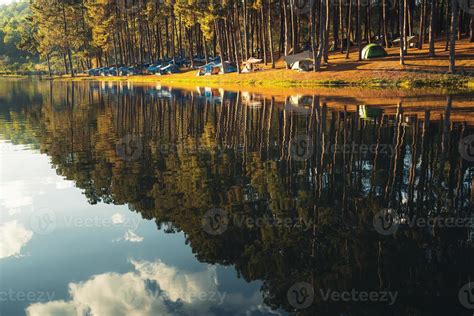 Nature lake and forest Camping location 5567024 Stock Photo at Vecteezy