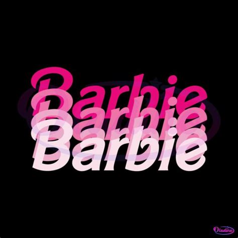 Vintage Barbie Pink Text SVG Barbie Movie SVG Digital File