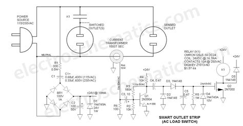 AC Relay Power Switch Circuit