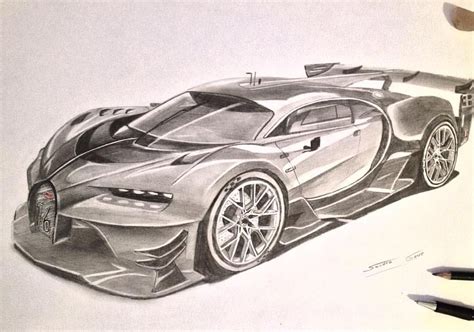 #Bugatti #Vision #Chiron #Car #art #sketch #pencil #drawing #kunst #cardrawing #design #amazing ...