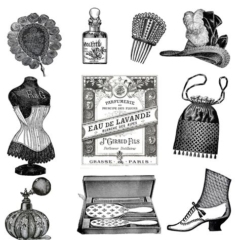 Vintage Ladies Accessories Clipart Free Stock Photo - Public Domain Pictures