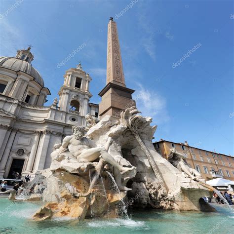 Fountain of four rivers in Piazza Navona, Rome Stock Photo by ©cynoclub ...