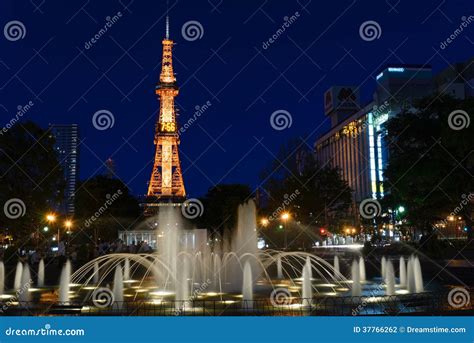 Sapporo Odori Park editorial photography. Image of building - 37766262