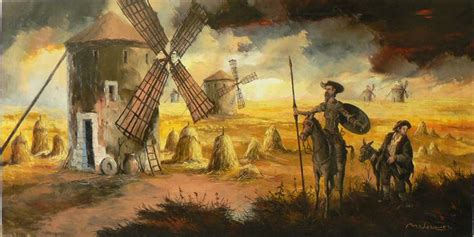 Don Quixote Windmill Painting at PaintingValley.com | Explore collection of Don Quixote Windmill ...