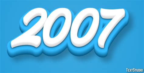 2007 Text Effect and Logo Design Number