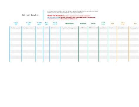 Bill Payment Excel Template Collection