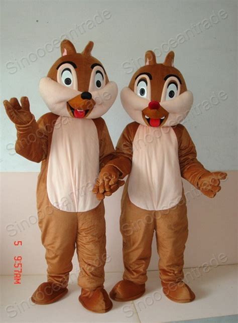 China Chip and Dale Chipmuk Squirrel Mascot Costumes - China Chip Costume, Dale Costume