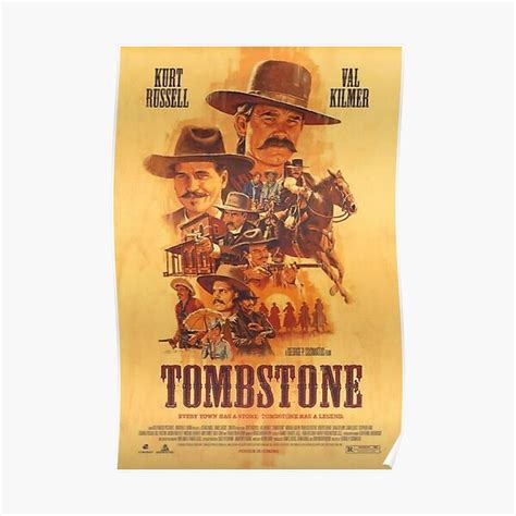 "Tombstone Movie Poster" Poster for Sale by FearlessCabbage | Redbubble