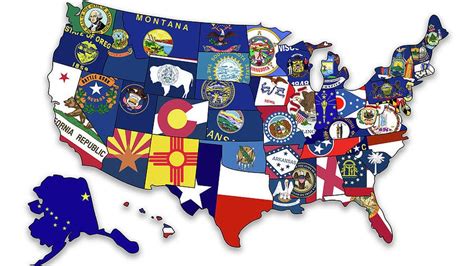 Flags of the U.S. States and territories | #USStateFlags. - YouTube