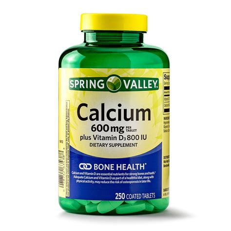 Calcium Vitamin D Supplement - Calcium with Vitamin D - 100 Tablets ...