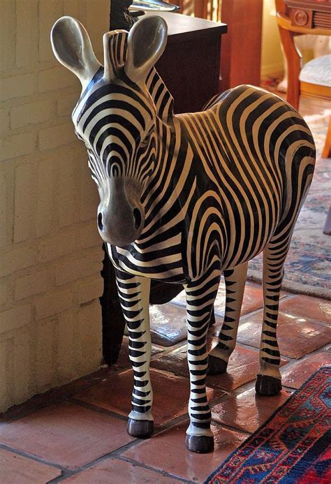 Ser-mel Paper Mache Zebra Photograph by Jay Milo